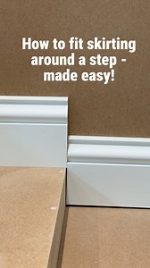 How to fit skirting around a step ⚒️ #skirtingboards #diyproject | Skirting 4 U