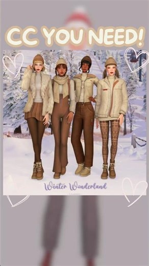 Sims 4 CC YOU NEED ❄️ Winter Wonderland Collection by LiyahSim | Cozy Winter Fashion