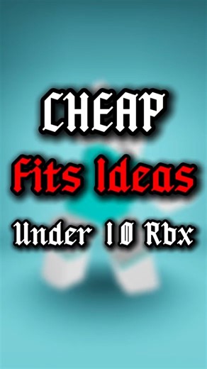 Cheap Roblox Fits Under 10 Robux ❤️‍🩹