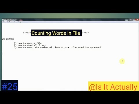 How to count number of words in a text file / counting words in file / file handling in python / pyt