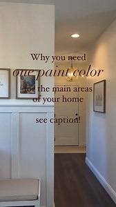 651K views · 2.8K reactions | According to @mistletoelanehomedecor on IG - “having the same color throughout of all the main areas in your home helps automatically create the cohesive feeling that many homes lack. This is especially important if you have an open floor plan, having different colors within each ‘room’ can make it feel awkward.” The color used here is SW Alabaster. What do you think? https://shorturl.at/GvuBk | Samplize | Facebook