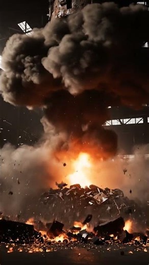 MEGA EXPLOSION! Hydraulic Press Crushes a Giant Rusted Metal Drum (Fire, Smoke & Sparks)