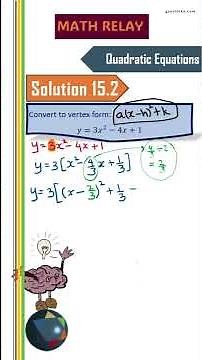 DAY 108 MATHRELAY challenge; Solution to yesterday's problem! Topic: Quadratic Equations
