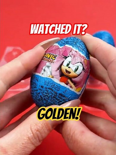 🦔 Sonic The Hedgehog Surprise Eggs ASMR Unboxing Golden Dr Eggman! #shorts