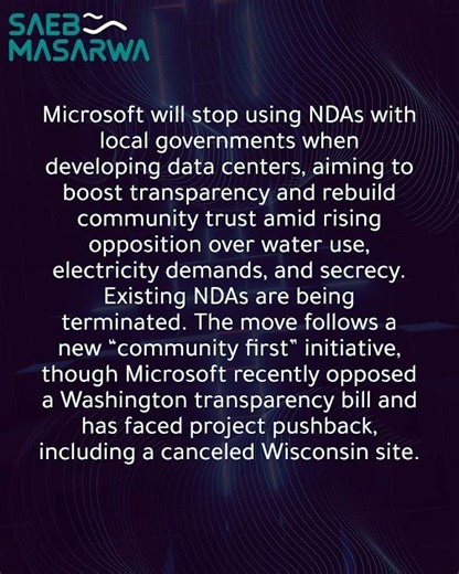 Microsoft ends NDAs with local governments for data‑center deployments worldwide