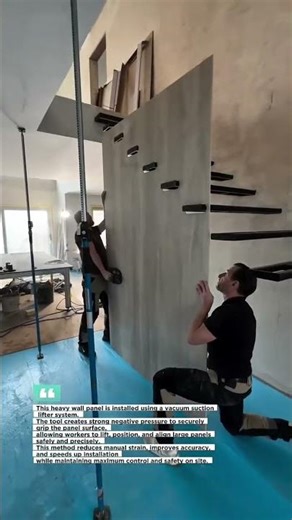 Heavy Wall Panel Installation Made Easy #Construction #WallPanels #BuildingTech