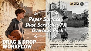 Paper Surface Dust & Scratches FX Overlays Pack Premiere Pro