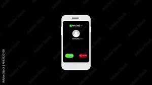 Incoming call ringing in mobile phone, Phone ringing Animation of phone call icon.