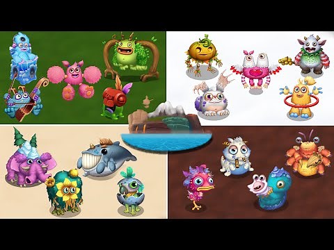 Continent - All Monsters, Animations and Sounds (My Singing Monsters: Dawn Of Fire)