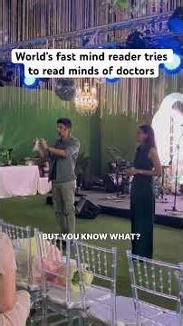 World’s fastest mind reader tries to get inside the mind of India’s finest doctors #mindreading