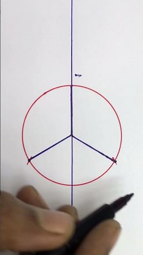 HowTo divide a circle in three equal parts with the help of compass.