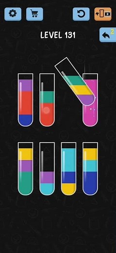 Water Color Sort Level 131 Walkthrough Solution iOS/Android