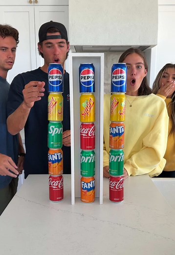 First to Match the Soda Drinks Wins! Boys vs Girls Challenge