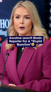 48K reactions · 3K shares | Watch White House Press Secretary Karoline Leavitt blasts a reporter for a "stupid question." | Legit Politic | Facebook