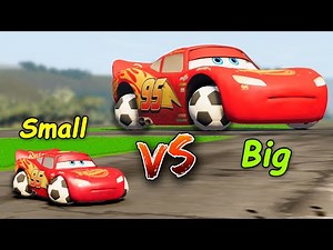 Big Lightning Mcqueen with Soccer Ball Wheels VS Small Mcqueen with ball wheels - which is best?