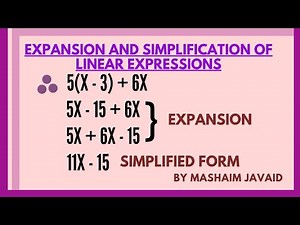 Expansion and Simplification of Linear Expressions| O'levels| Grade 6 maths