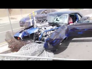 Watch A Drag Modified Chevrolet Camaro Wreck While Leaving Cars & Coffee