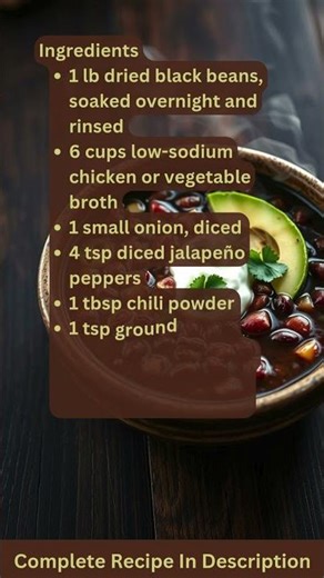 Slow Cooker Spicy Black Bean Soup Recipe by What Shall I Cook