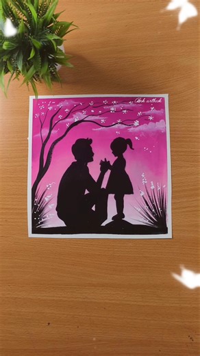 ప్రేమ మాటల్లో చెప్పలేనిది 💙 Father and daughter beautiful drawing #shorts #fatherdaughter #drawing