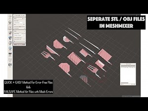 How to Seperate STL / OBJ Files in Meshmixer ready for 3D Printing or Fixing