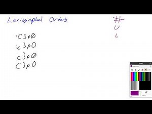 Lexicographical Ordering