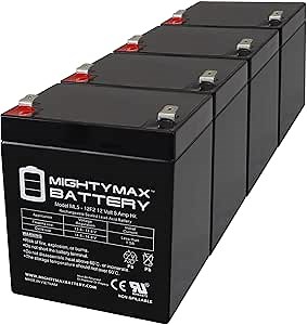 Mighty Max Battery 12V 5Ah F2 SLA Replacement Battery for Chamberlain 248754-4 Pack