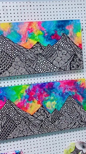 DIY Melted Crayon Mountains Tutorial