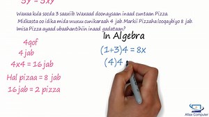 Waa casharkii 1aad ee Algebra. Wuxuu kamidyahay casharada barashada Xisaabta, Computer ka iyo English ka ee shabakada aflaxcomputer.com oo kubaxa luuqada afsoomaaliga. Booqo maadooyinka oodhan bogan https://aflaxcomputer.com/courses/ Nagalaxiriir WhatsAp: 254722662441 Email: dirir@aflaxcomputer.com #Fadlan_Lawadaag Asxaabta | Aflax Academy