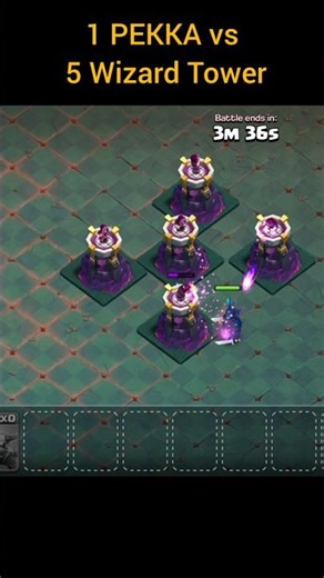 1 PEKKA vs 10 Wizard Tower #coc #clashofclans #shorts