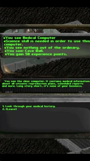 Hacking into the hospital computer #fallout #fallout2 #falloutnevada