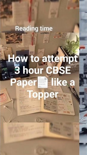 "How to attempt 3-hour CBSE board paper like a topper🚀|Board Exam Hack"#viral #ytshorts #shortsfeed