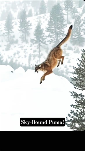 Sky‑Bound Puma: Ultimate Predator's Epic Leap #animals #nature #bigcats