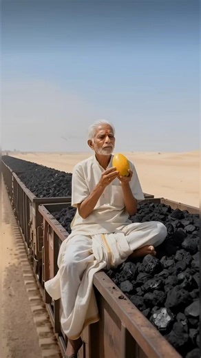 Grandpa drops a mango in the dessert and a mango plant grows #ai #tree #save #water