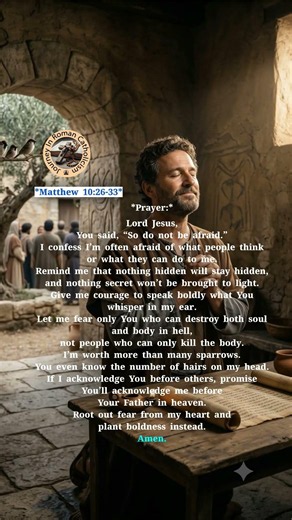 Lord, Root Out Fear from My Heart! 🙏 | Matthew 10:26-33 Short Prayer #prayer r
