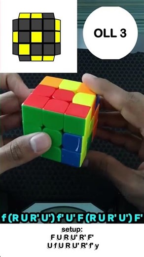 One Look OLL Tutorial(OLL3) #shorts #cfop #oll #speedcube #rubiks #cube