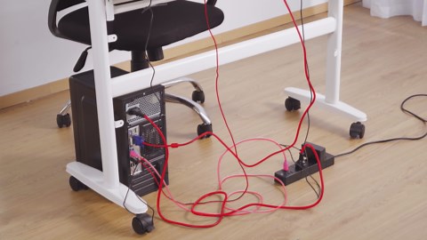 YECAYE 94.2in Cable Management, Cable Organizer,Adhesive Mount Cord Organizer for Desk, Cord Organizer, No-Drill Desk Wire Management for Home Office, Baby proofing, Black