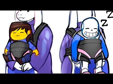 Baby sans and frisk family trip... (cute)