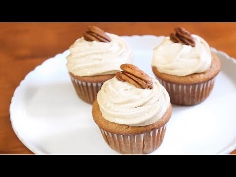 Maple Pecan Cupcakes with a Maple Butter Frosting | SweetTreats