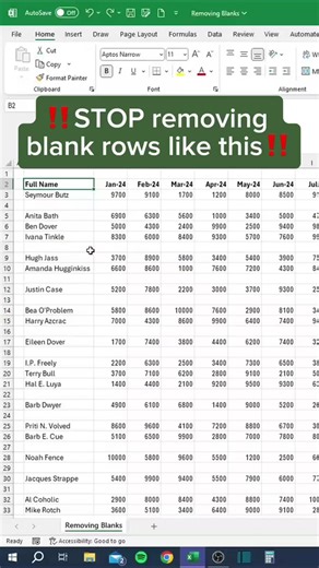 How to Remove Blanks in Excel Efficiently