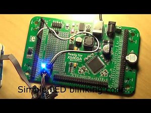 xmega tutorial 01 - LED blinking on Atmel XMEGA