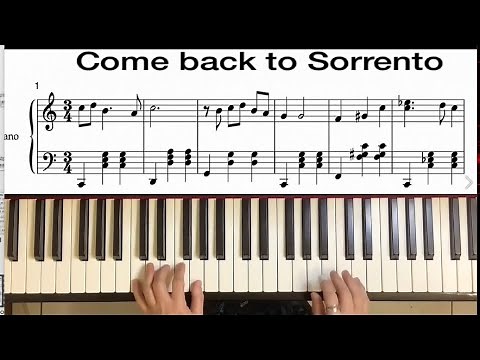 Come Back to Sorrento [Torna a Sorrento [ 重歸蘇蓮托 - 1894 [ piano + sheet music ]