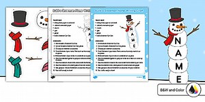 Build a Snowman Name Writing Craft