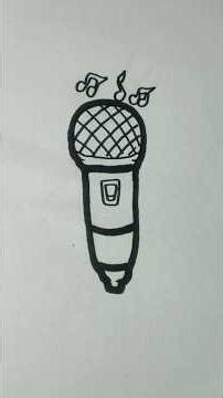 menggambar microphone dengan mudah #drawing #sketch #tutorial
