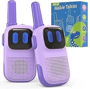 Holiky Outdoor Toys for Kids Ages 4-8, Kids Walkie Talkies 2 Pack 1000FT Long Distance with 2 Channels, Handheld Walky Talky for Children Interactive Toys Birthday Gifts for Girls Boys 5-7 Year Old