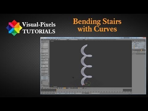 Blender Tutorial - Bending stairs with curves