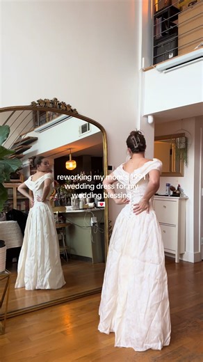 Reworking My Mom’s 90s Wedding Dress for My Garden Blessing