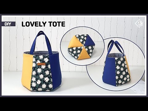 DIY Make a hexagon-shaped tote bag / free pattern / sewing tutorial [Tendersmile Handmade]