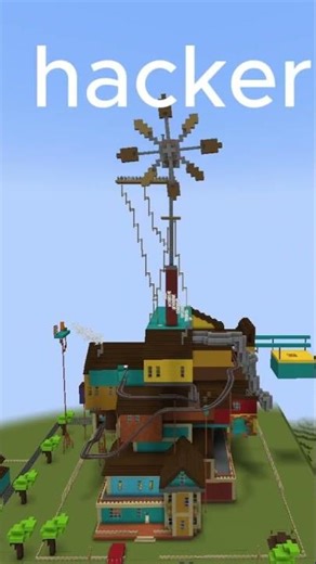 hello neighbor in minecraft noob vs pro vs hacker #minecraft #helloneighbor