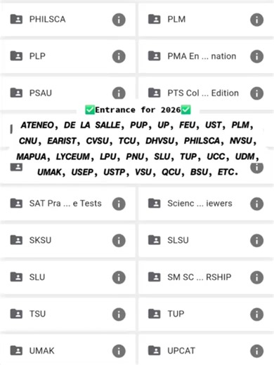 🎓 COMPLETE COLLEGE ENTRANCE EXAM REVIEW MATERIALS UPCAT • ACET • DCAT • USTET • DOST & MORE! Prepare smarter, not harder! 💪 Everything you need to pass your College Entrance Exams — all in one complete reviewer package. 📚 WHAT’S INCLUDED? ✅ Mock Exams ✅ Complete Study Guides ✅ Updated Reviewers ✅ Exam Tips & Strategies 💥 PROMO DETAILS: ✅ 100% Legit ✅ One-Time Payment Only ✅ Soft Copy Only (No Hard Copy) ✅ Lifetime Access ✅ Unlimited Downloads ✅ No Expiration ✅ No Hidden Charges ✅ Viewable on