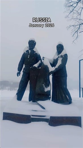 Snow in Russia January 2026 #travelvlog #russiavlog #snowman